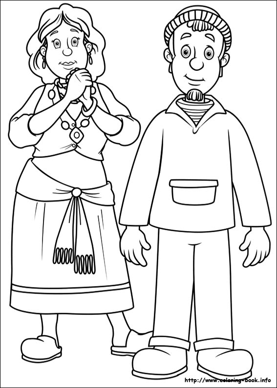 Fireman Sam coloring picture