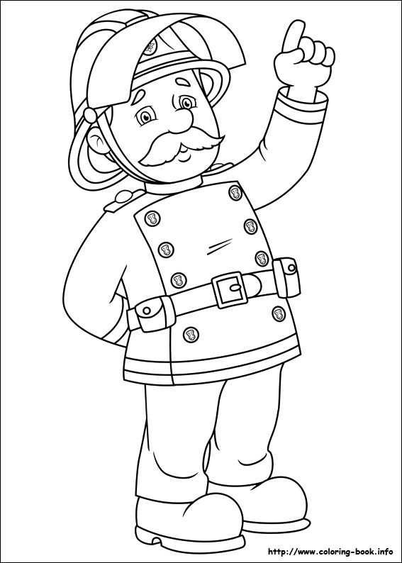 Fireman Sam coloring picture