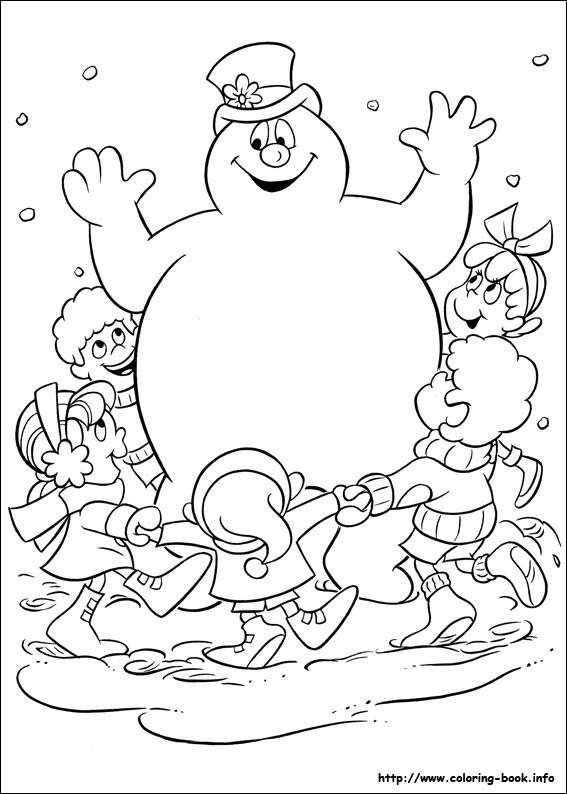 Frosty the snowman coloring picture