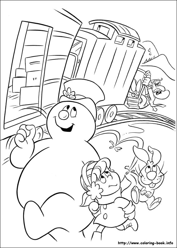 Frosty the snowman coloring picture