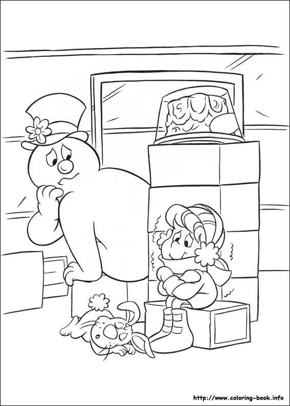 Frosty the snowman coloring picture