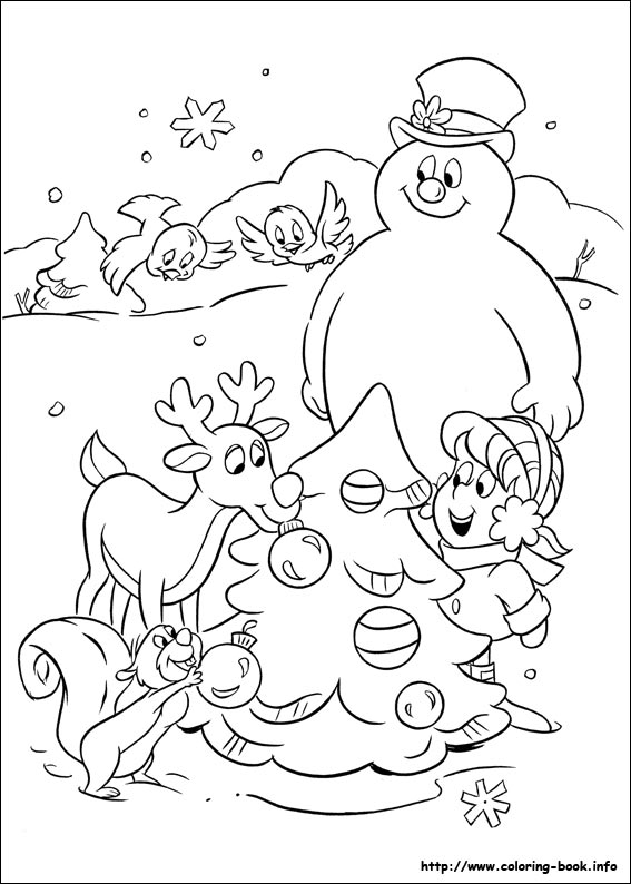 Frosty the snowman coloring picture