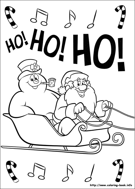 Frosty the snowman coloring picture