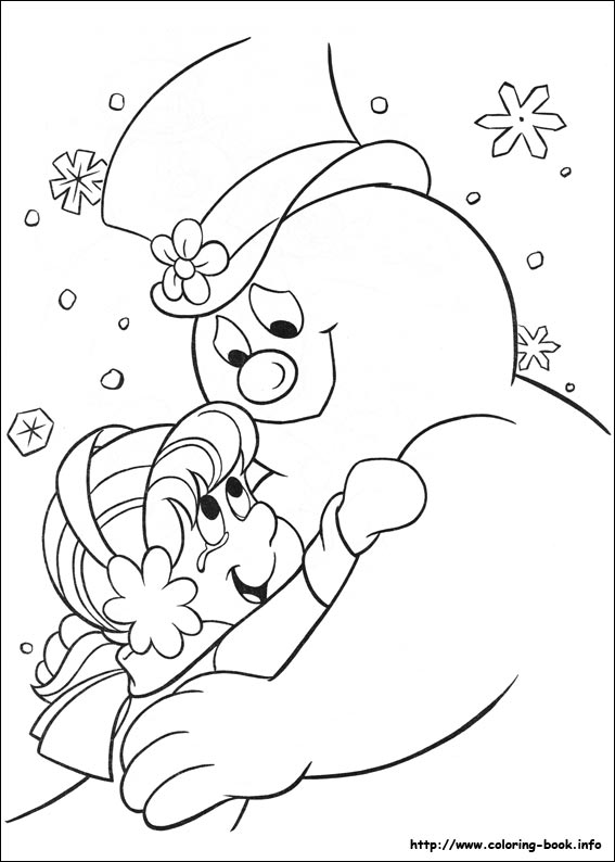 Frosty the snowman coloring picture