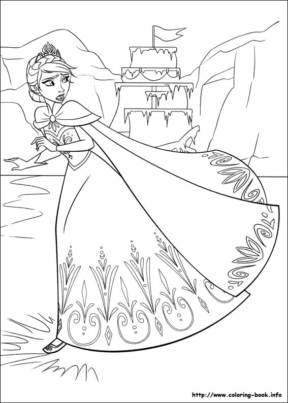 Frozen coloring picture