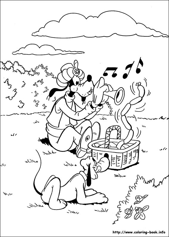 Goofy coloring picture