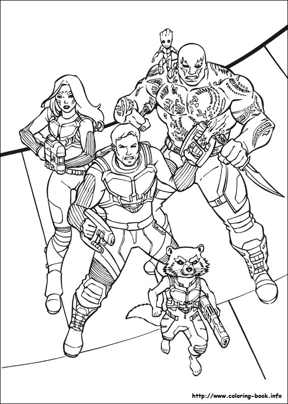 Guardians of the Galaxy coloring picture