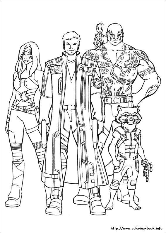 Guardians of the Galaxy coloring picture