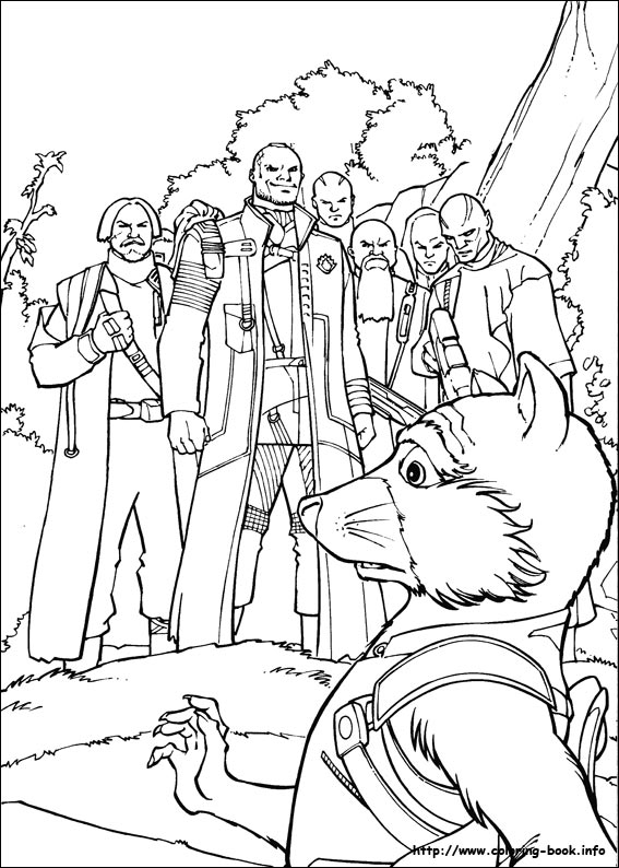 Guardians of the Galaxy coloring picture