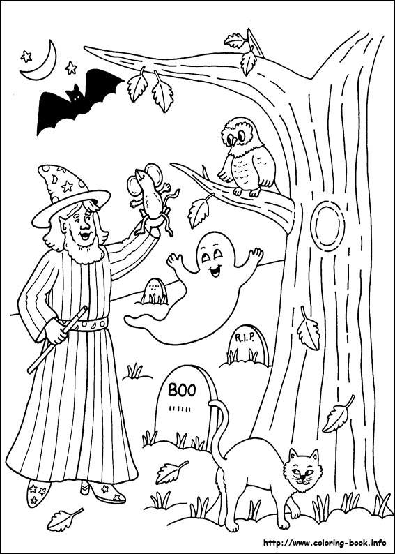 Halloween coloring picture