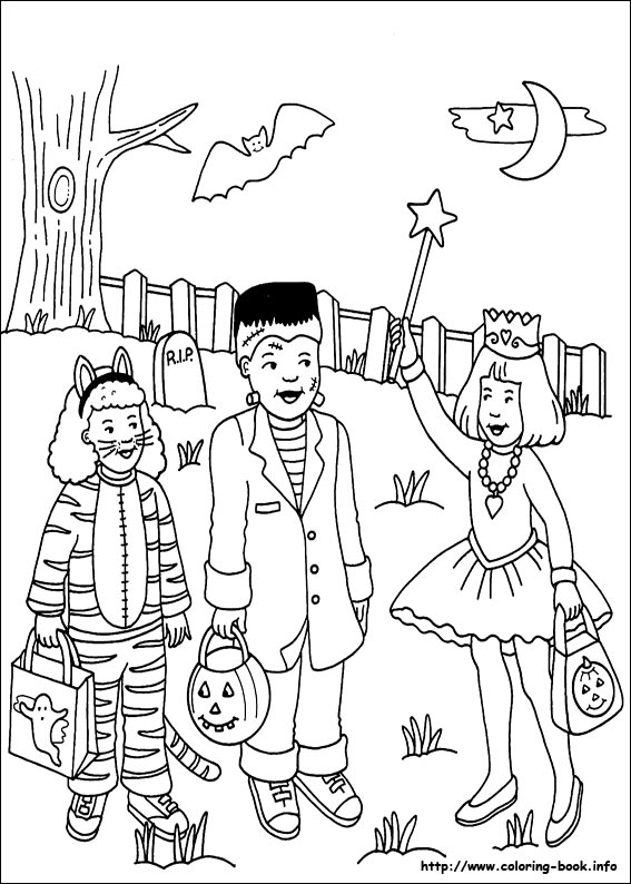 Halloween coloring picture