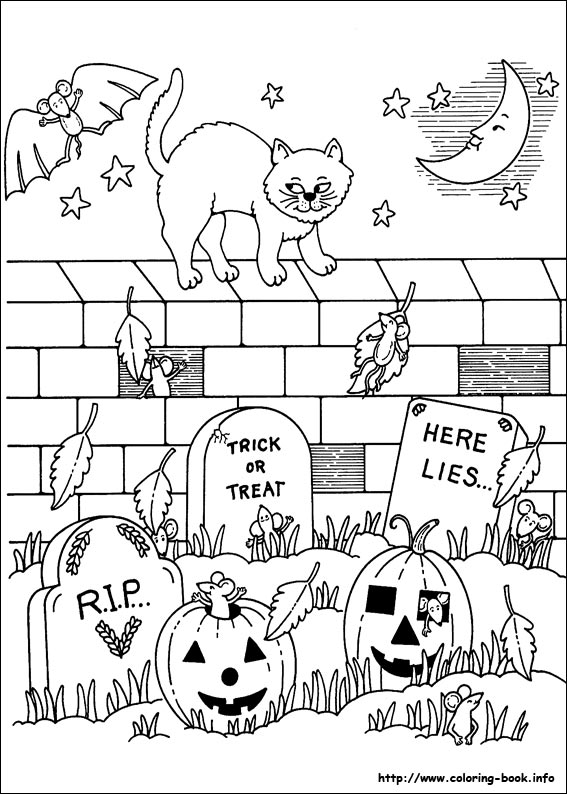 Halloween coloring picture