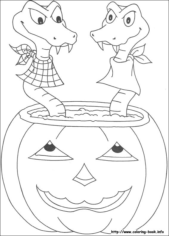 Halloween coloring picture