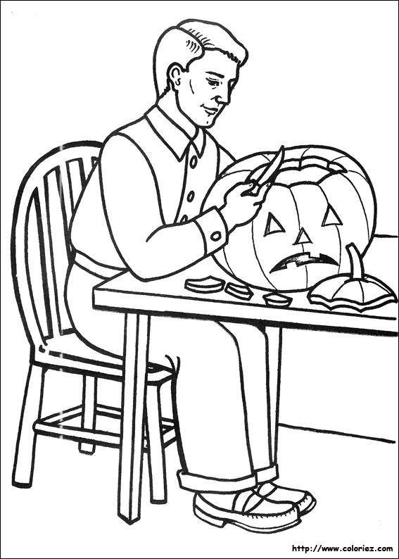 Halloween coloring picture