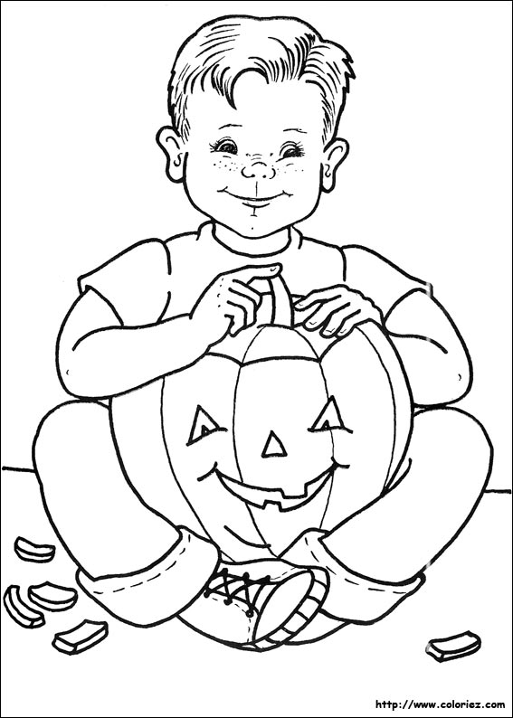 Halloween coloring picture