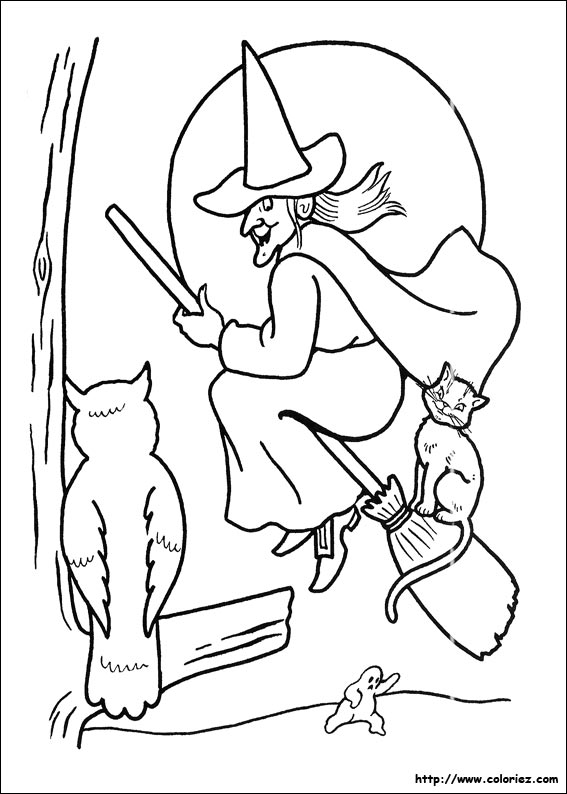 Halloween coloring picture