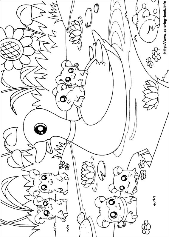 Hamtaro coloring picture