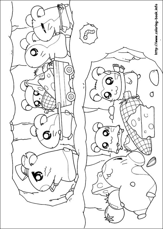 Hamtaro coloring picture