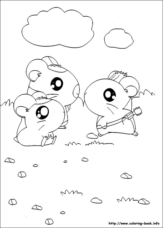 Hamtaro coloring picture