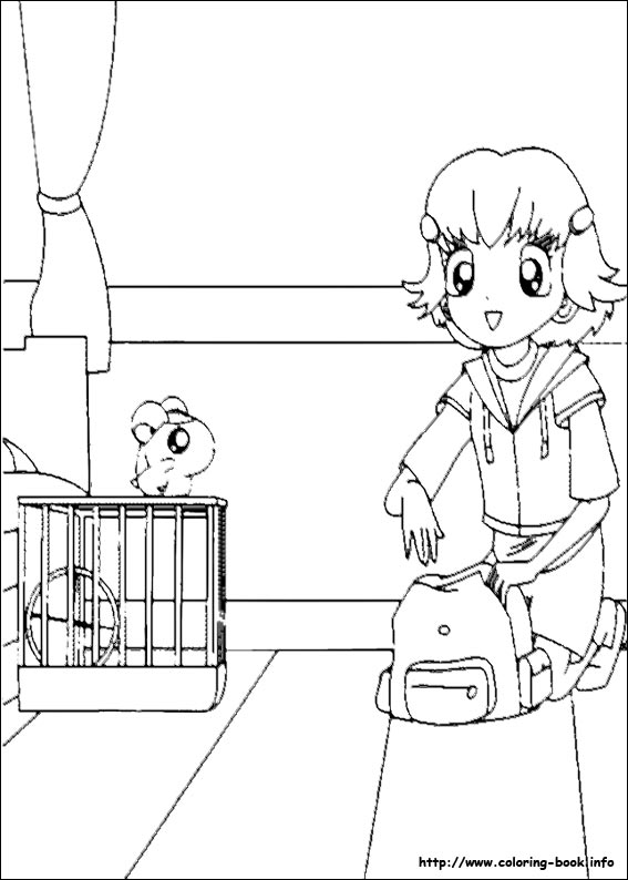 Hamtaro coloring picture