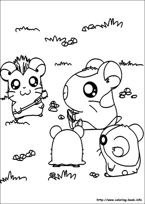 Hamtaro coloring picture