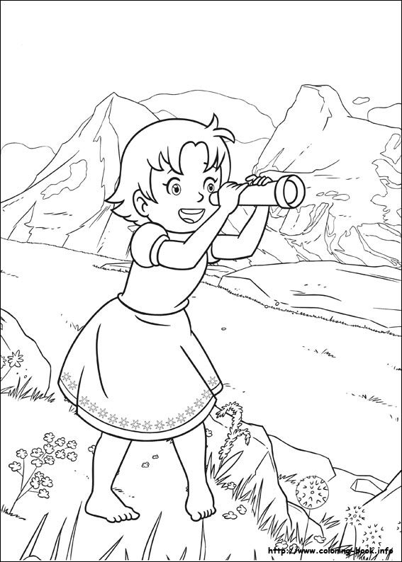 Heidi coloring picture