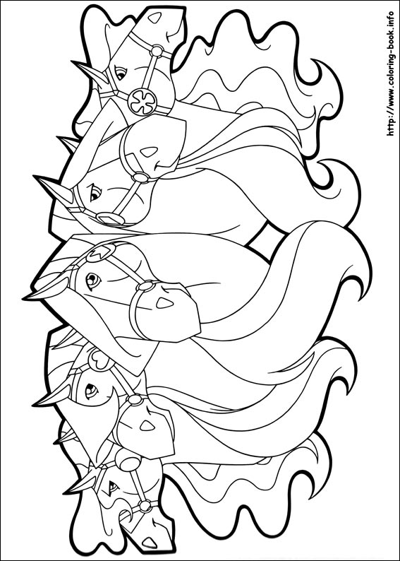 Horseland coloring picture