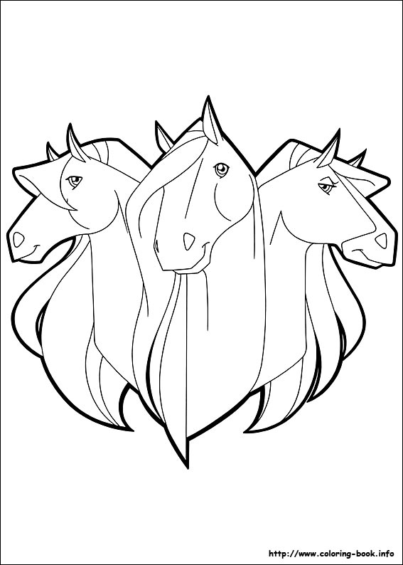 Horseland coloring picture