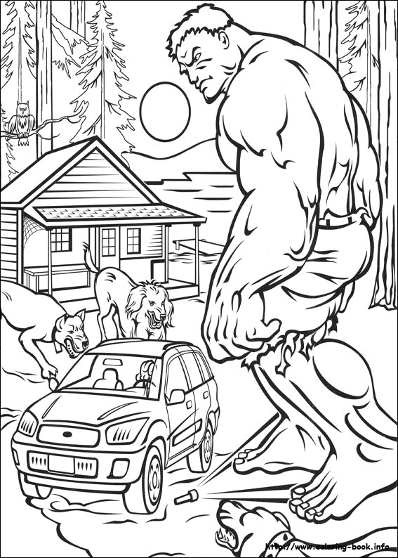 Hulk coloring picture