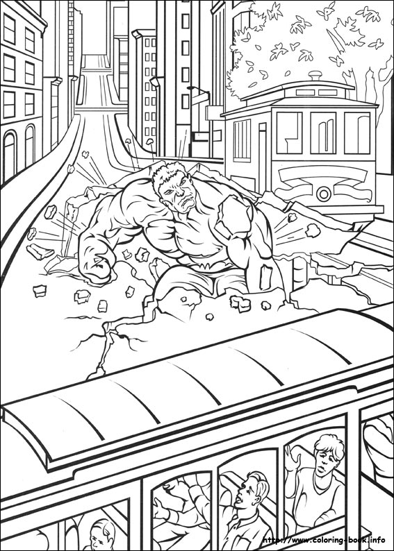 Hulk coloring picture