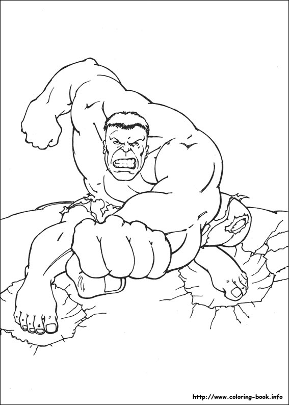 Hulk coloring picture