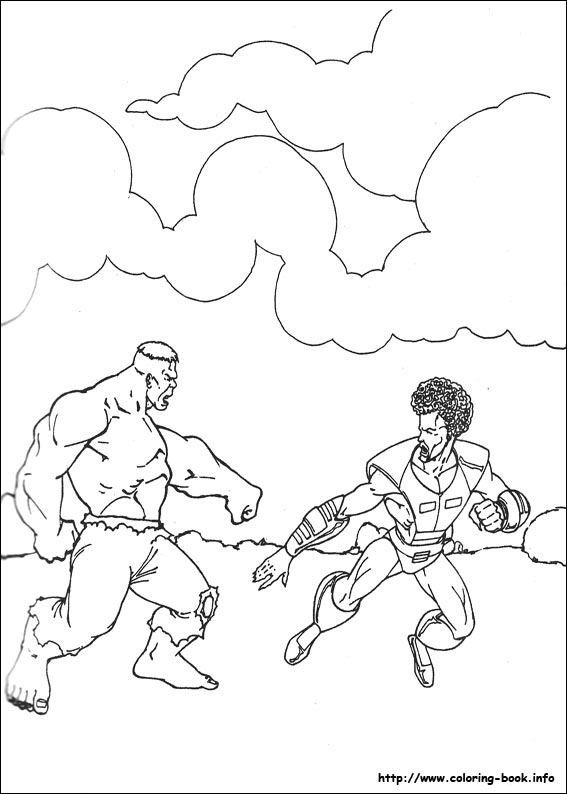 Hulk coloring picture