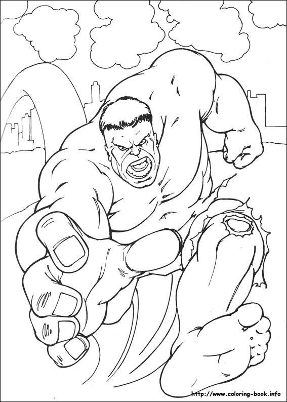 Hulk coloring picture