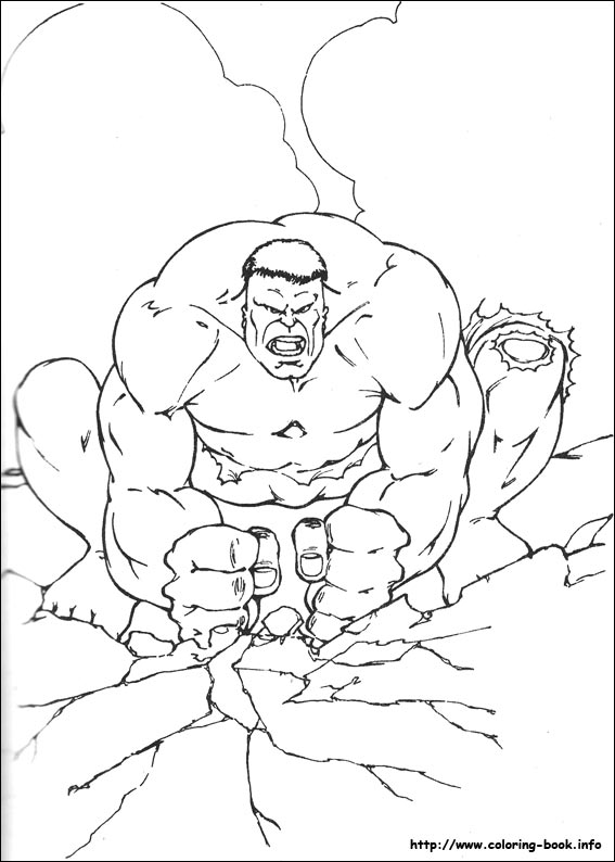 Hulk coloring picture