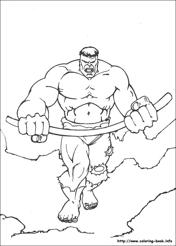 Hulk coloring picture