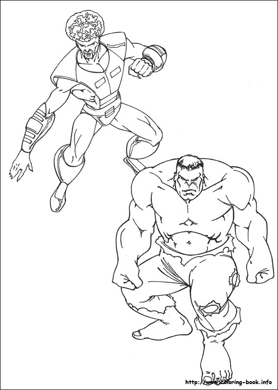 Hulk coloring picture