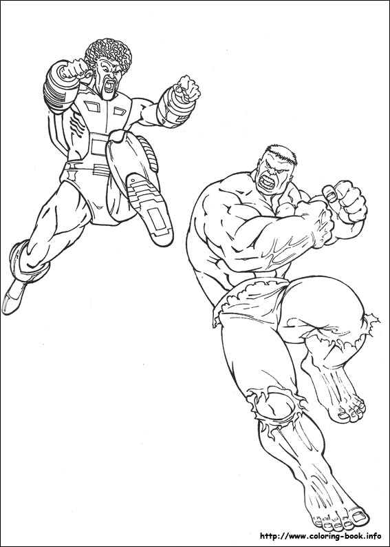 Hulk coloring picture