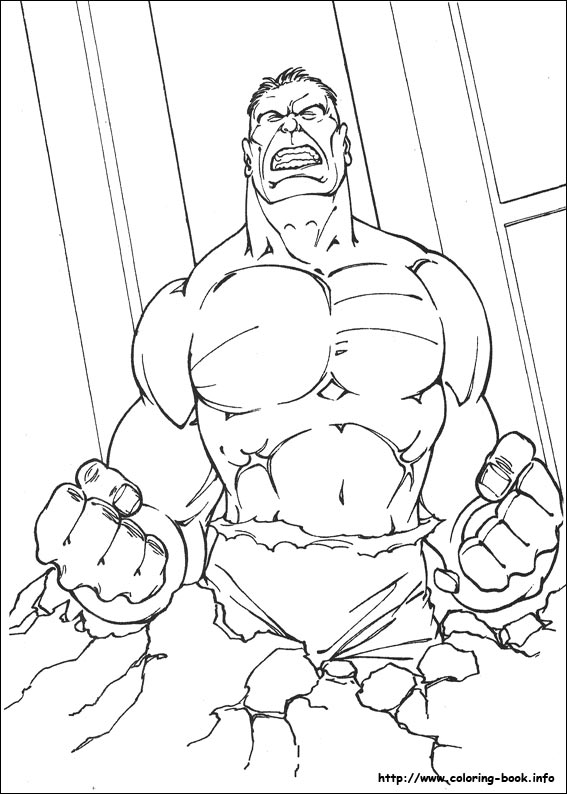 Hulk coloring picture