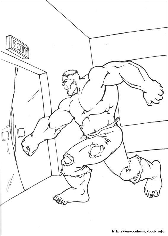 Hulk coloring picture