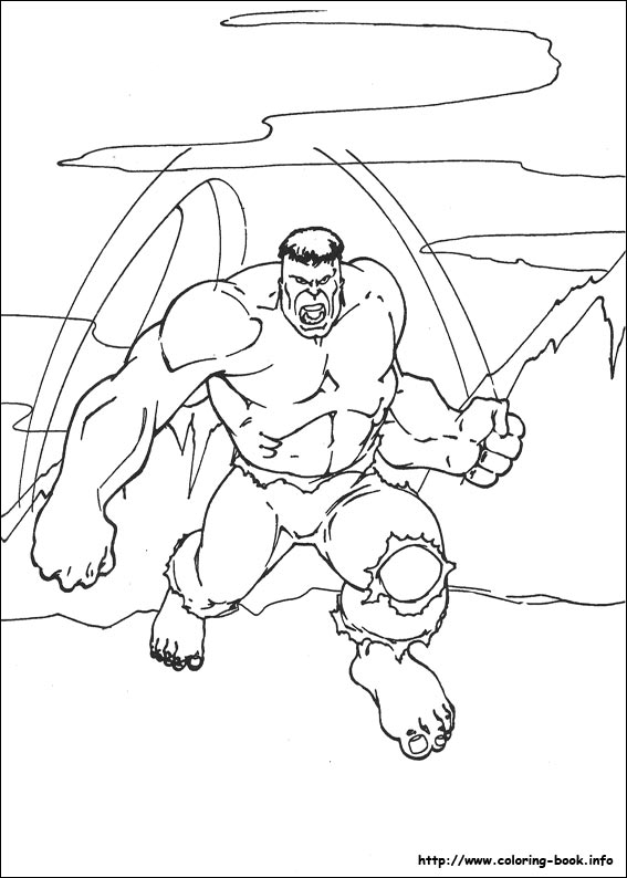 Hulk coloring picture