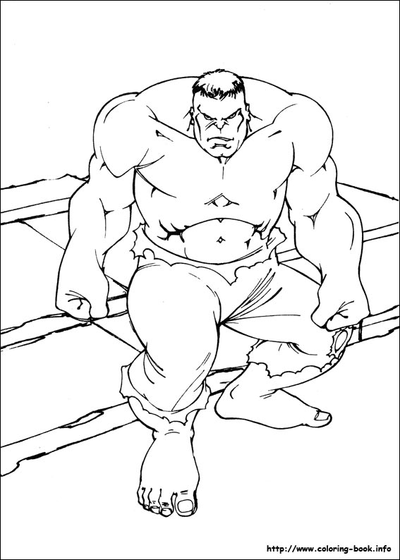 Hulk coloring picture