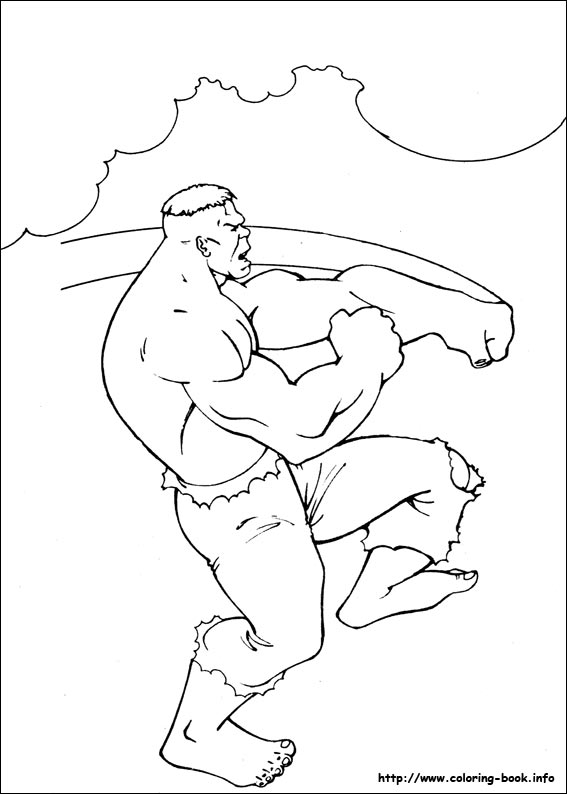 Hulk coloring picture