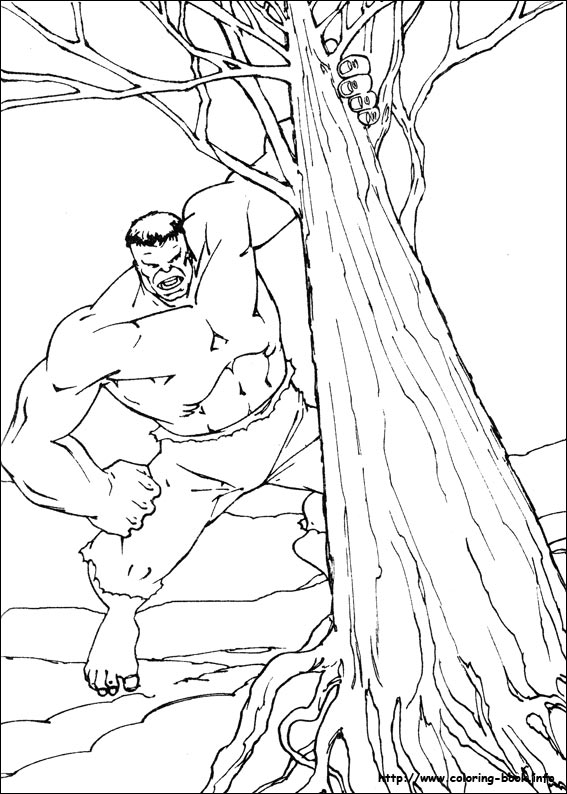 Hulk coloring picture