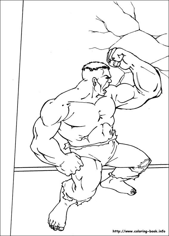 Hulk coloring picture