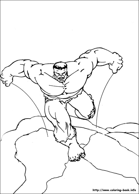 Hulk coloring picture