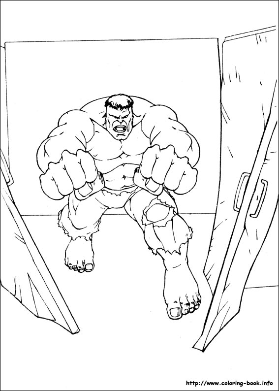 Hulk coloring picture