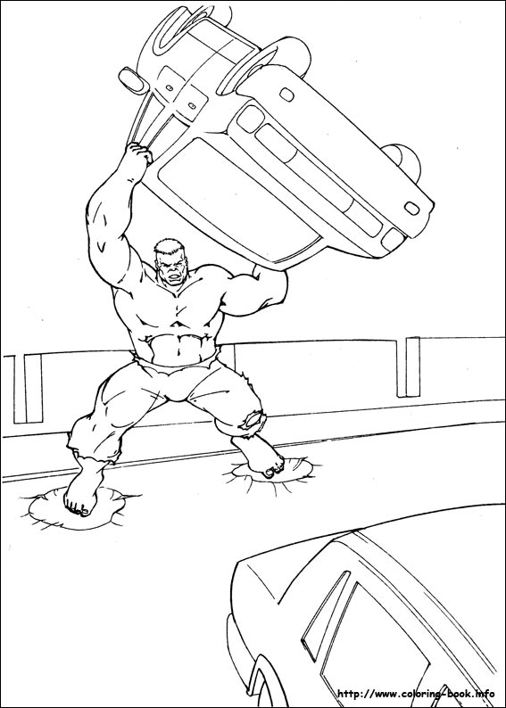 Hulk coloring picture