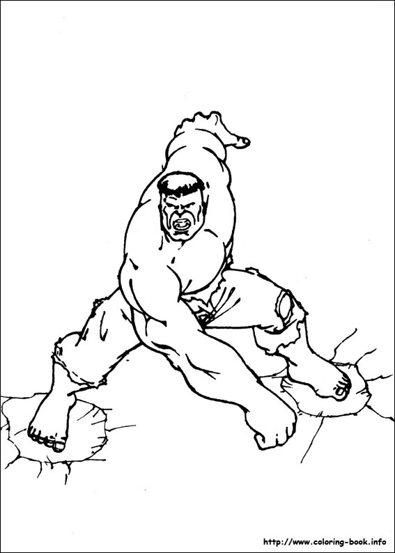 Hulk coloring picture