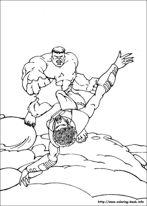 Hulk coloring picture