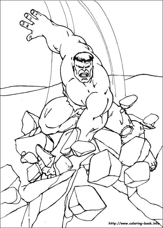 Hulk coloring picture